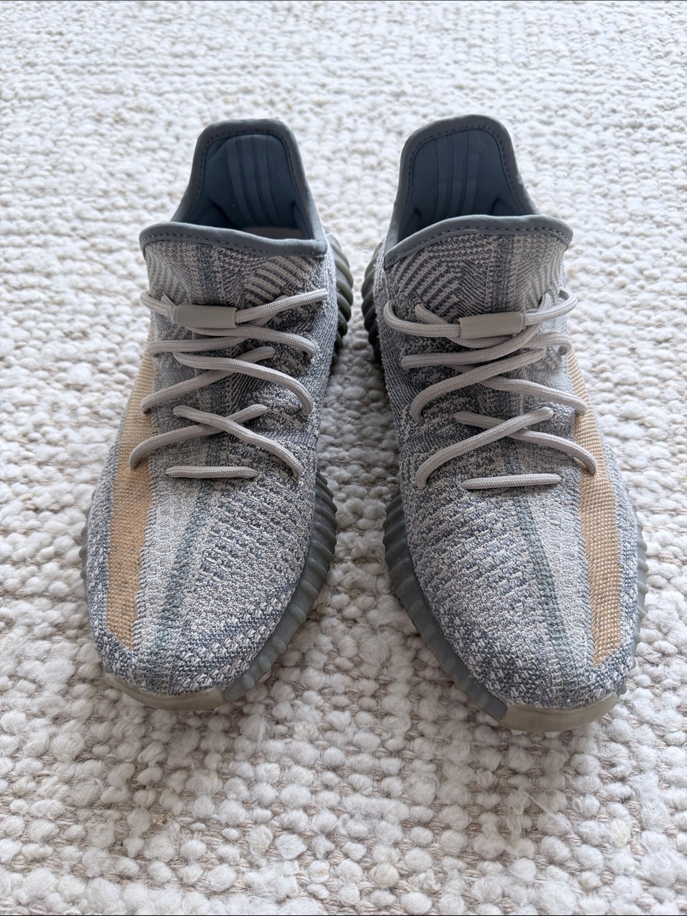 Men's Yeezy Knit Sneakers - Gray & Tan